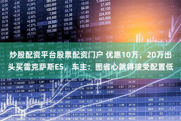 炒股配资平台股票配资门户 优惠10万，20万出头买雷克萨斯ES，车主：图省心就得接受配置低